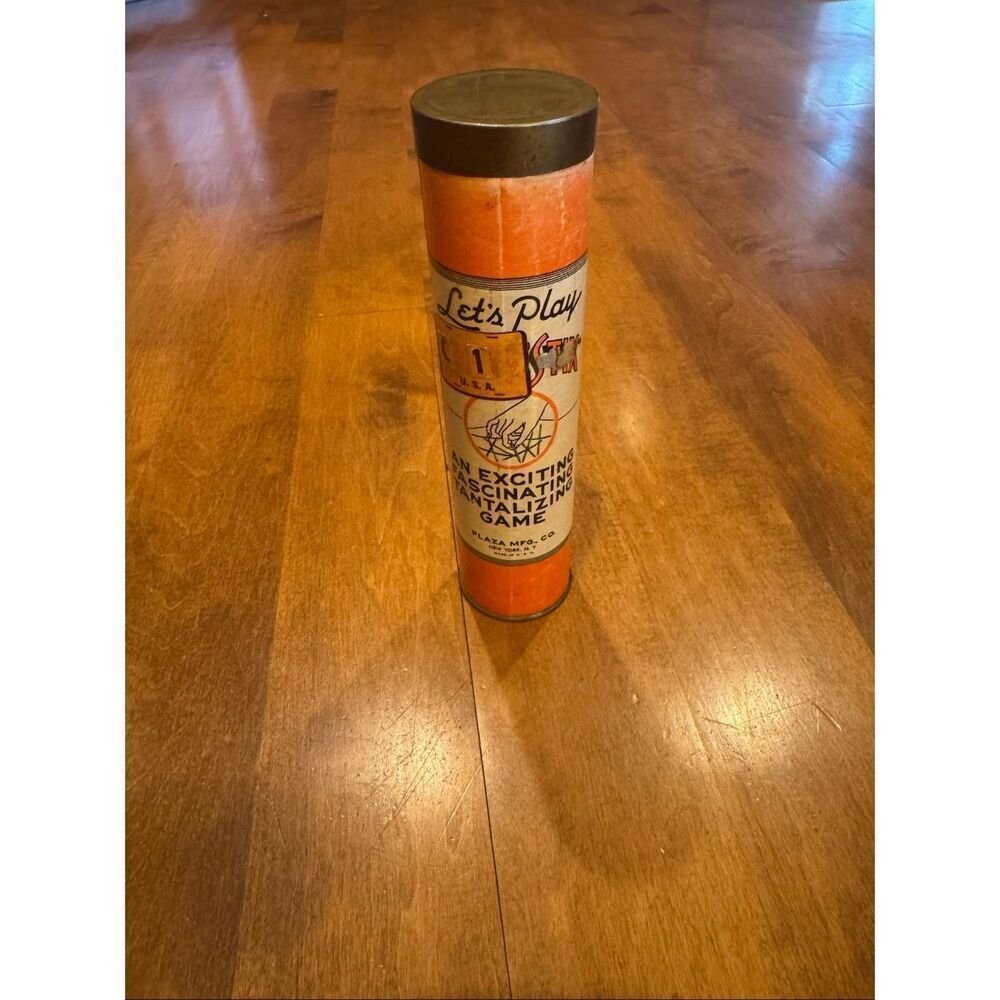 Vintage Fiddlestix Pickup Sticks Game Plaza Mfg Co NY Tube w/ Instructions ~31 S